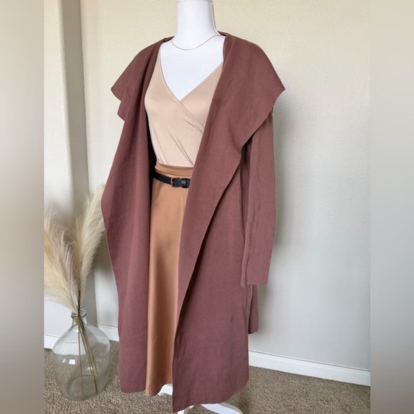 NWT Love Tree - Elegant Sophisticated Mauve Women's Knit Coat - Picture 11 of 17